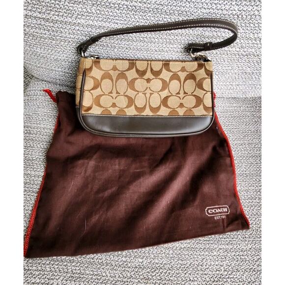 Coach Vintage Y2K Brown Demi Monogram Bag / Baguette 6094 Euc - Picture 12 of 13